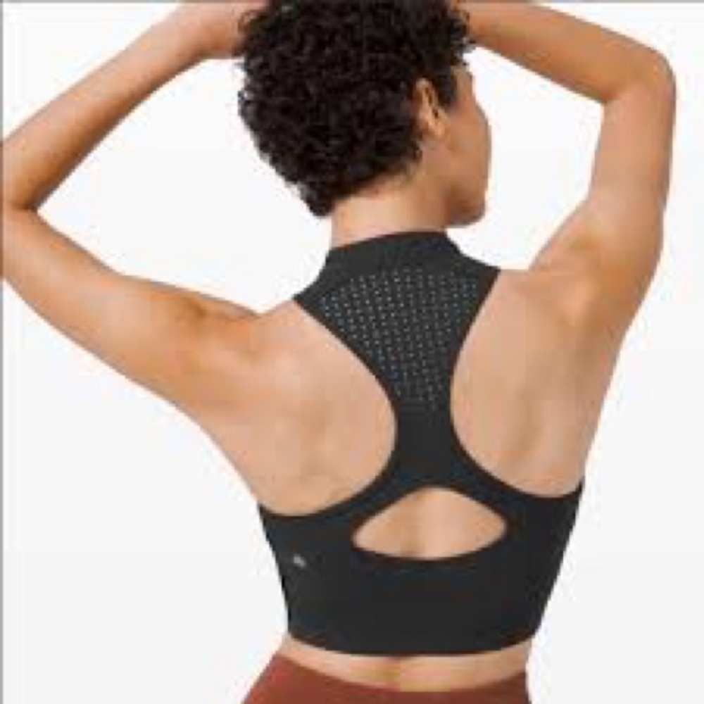 Lululemon Athletica Black High-Neck Sports BraA0325